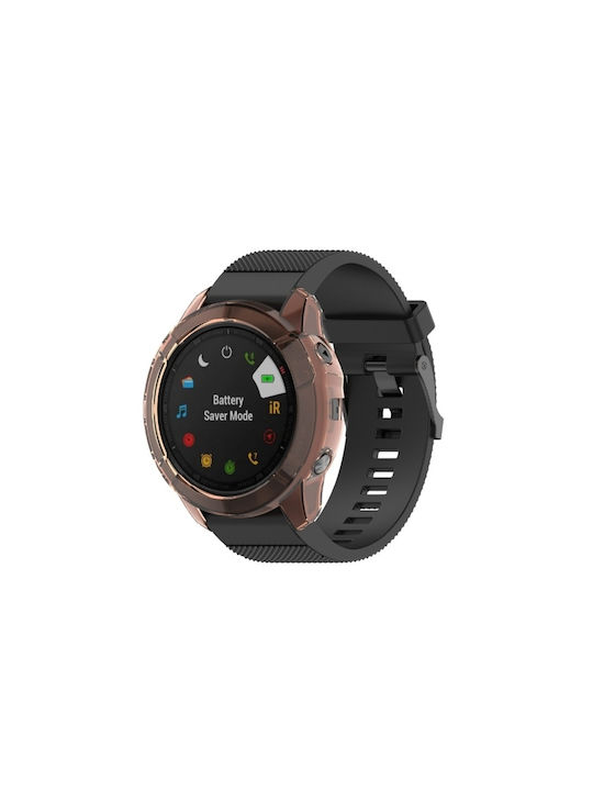 Schutz Silikonhülle in Orange Farbe für Garmin Fenix 6X