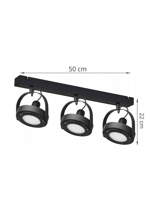 Light Home Τριπλό Σποτ με Ντουί GU10 σε Λευκό Χρώμα