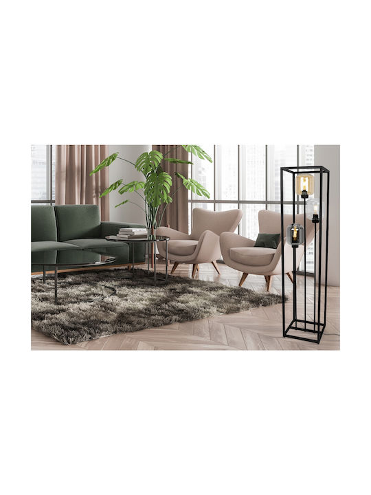 Light Home Floor Lamp with Socket for Bulb E27 Black