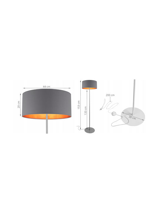 Light Home Lampa de podea Î153xL44cm. cu Soclu pentru Bec E27 Negru