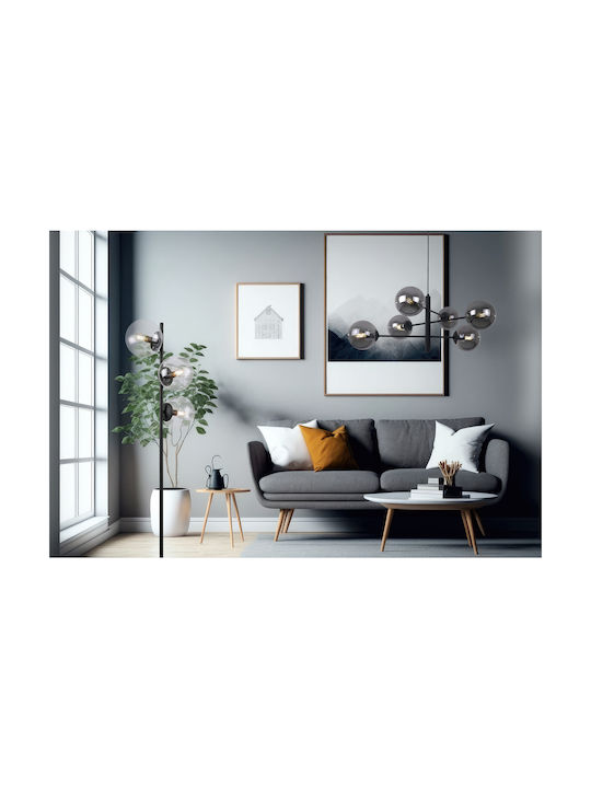 Light Home Φωτιστικό Δαπέδου με Ντουί για Λαμπτήρα E14 Μαύρο