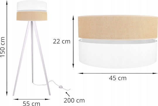 Light Home Floor Lamp H150cm. White