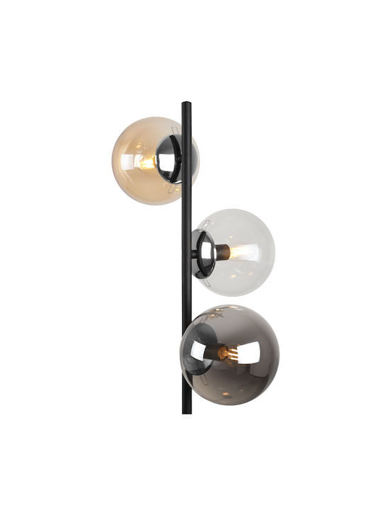 Light Home Floor Lamp with Socket for Bulb E14 Black