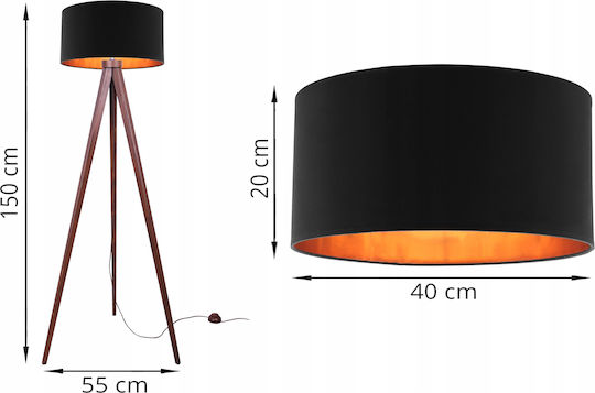 Light Home Lampa de podea cu Soclu pentru Bec E27 Alb