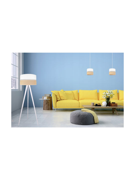 Light Home Lampa de podea Î150cm. cu Soclu pentru Bec E27 Alb