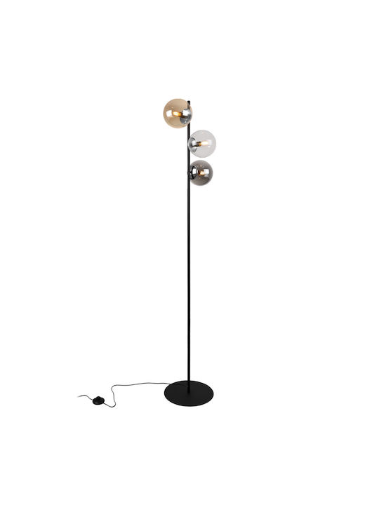 Light Home Floor Lamp with Socket for Bulb E14 Black