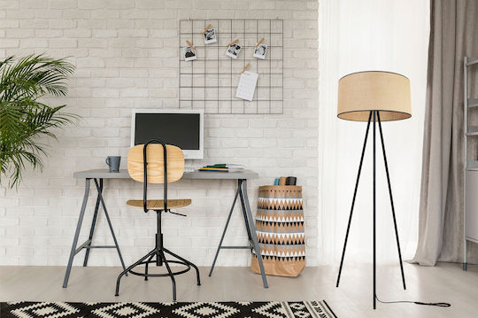 Light Home Lampa de podea Î150cm. cu Soclu pentru Bec E27 Alb