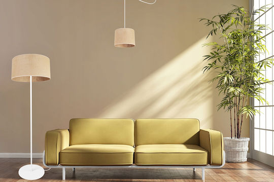 Light Home Stehleuchte mit Fassung für Lampe E27 Weiß