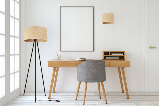 Light Home Stehleuchte H150cm. mit Fassung für Lampe E27 Weiß