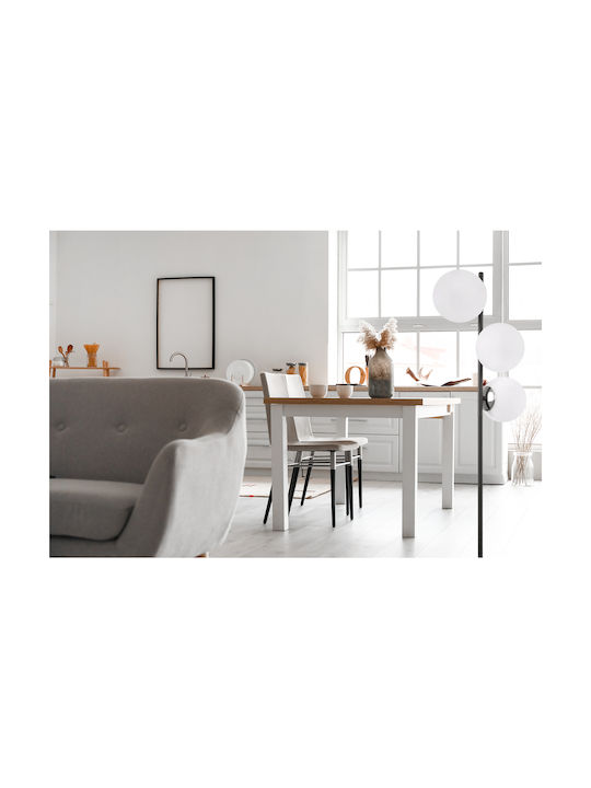 Light Home Floor Lamp with Socket for Bulb E14 Black