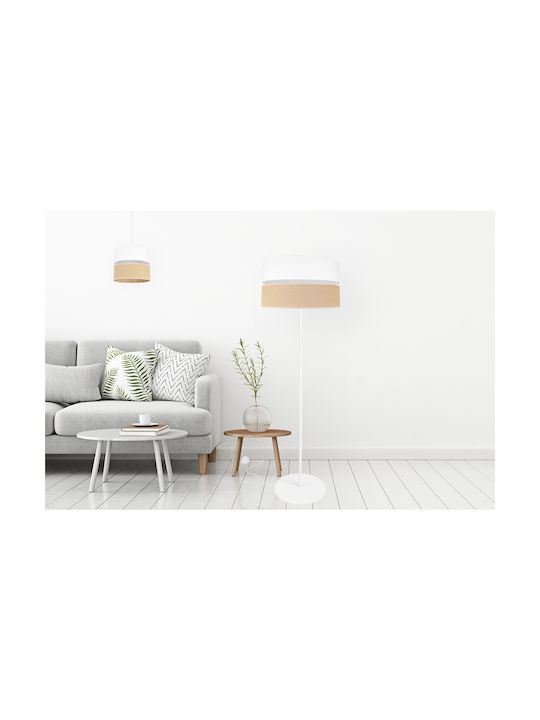 Light Home Lampa de podea Î152xL40cm. cu Soclu pentru Bec E27 Alb