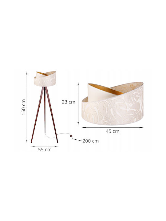 Light Home Stehleuchte mit Fassung für Lampe E27 Braun