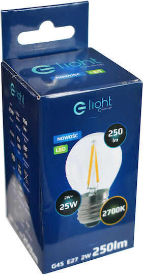 Eko Light Bec LED 2W pentru Soclu E27 și Formă G45 Alb cald 140lm