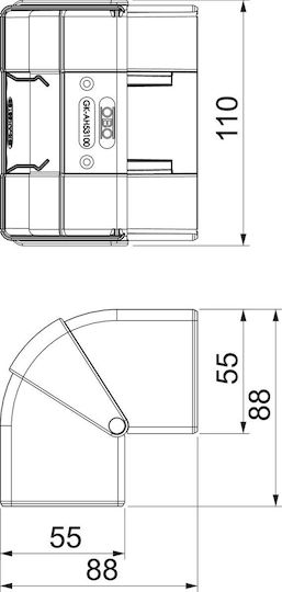 Externe Ecken Bewegliche Typ Gk-ah53100rw