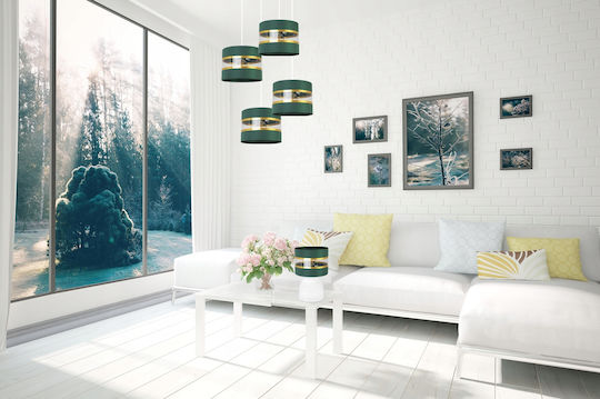 Light Home Метална Настолна лампа за Цокъл E27 с Бял Абажур и Основа