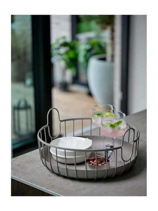 Zone Denmark Decorative Basket Metallic Beige 38x38x18cm