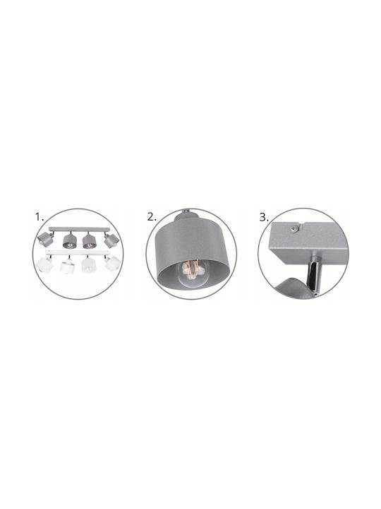 Light Home Lustră Gri cu Dulie E27