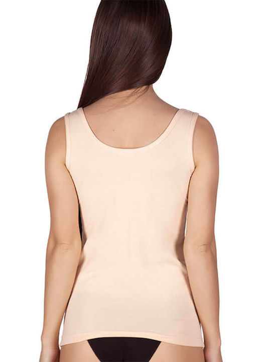 Women's T-Shirt with Spaghetti Strap Beige