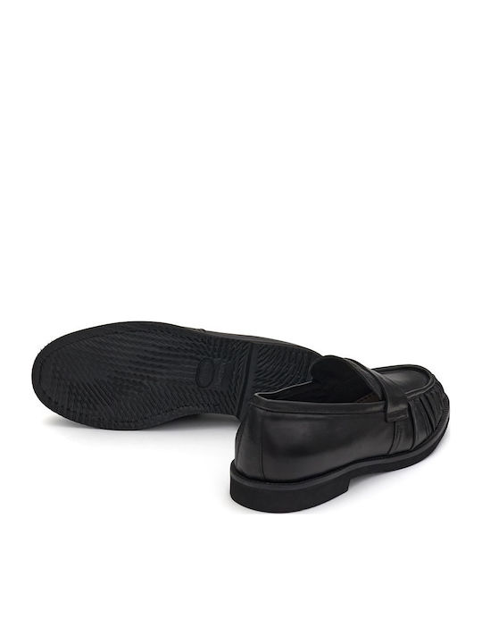 Δερμάτινα Ανδρικά Loafers σε Μαύρο Χρώμα