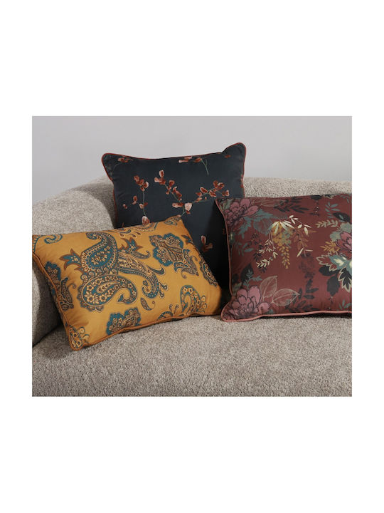 Nef-Nef Homeware Μαξιλάρι Καναπέ Optasia από Βελούδο Teal 45x45εκ. (Διάφορα Χρώματα)