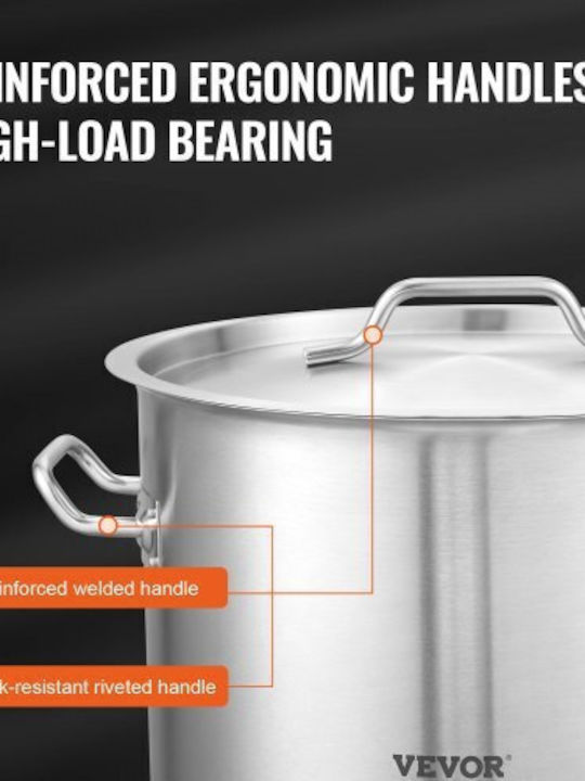 Vevor Stainless Steel Marmite Pot 39.7lt / 42cm