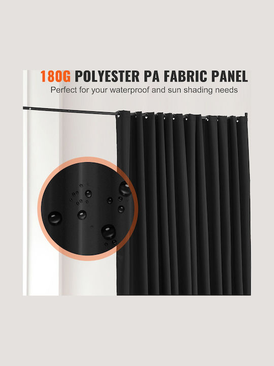 Vevor Portable Room Divider Wheels Black Privacy Screen Blpf96120incyupd6v0