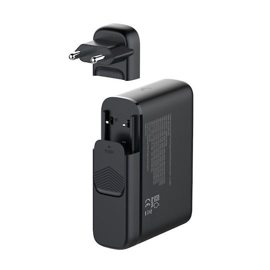 Mobile Origin Φορτιστής Χωρίς Καλώδιο GaN με 3 Θύρες USB-A και 3 Θύρες USB-C 140W Power Delivery Μαύρος