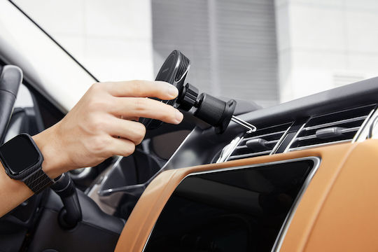 Pitaka Car Mobile Mount with Magnet and Wireless Charging MagSafe Black