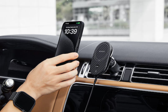 Pitaka Car Mobile Mount with Magnet and Wireless Charging MagSafe Black