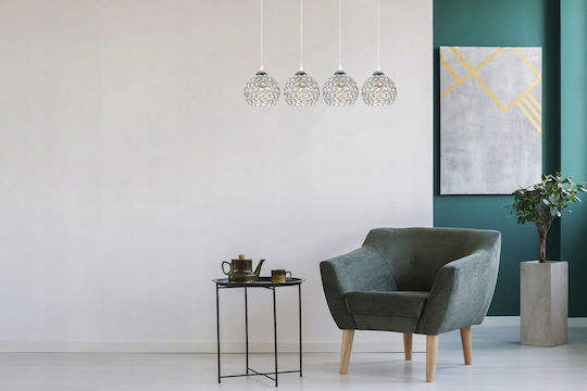 Light Home Lustră Alb cu cristale