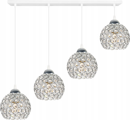 Light Home Lustră Alb cu cristale