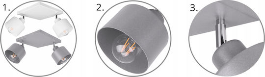 Light Home Lustră Alb pentru 20 Becuri E27