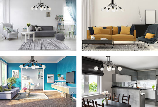 Light Home Κρεμαστό Φωτιστικό Μαύρο Light Home Κρεμαστό Φωτιστικό Μαύρο