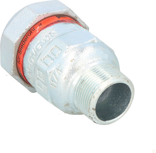 Gebo Special A Gz 5/4"×44,5 Verzinkte Mehrschichtrohr Clamp Verbindung Schwarz