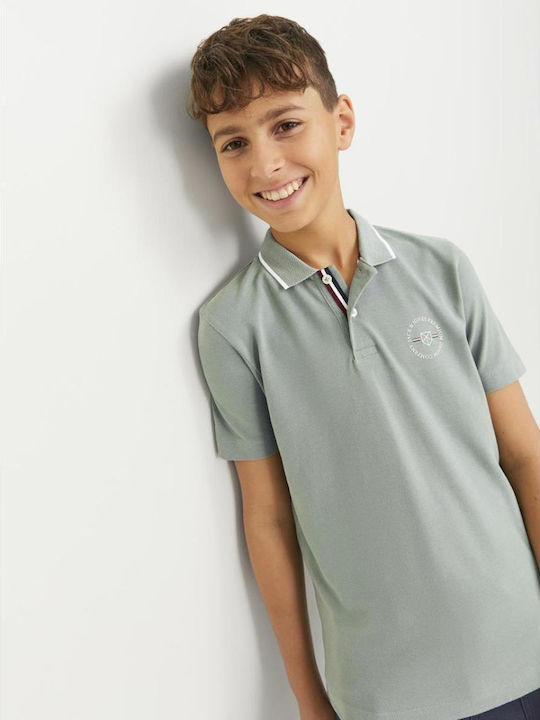 Kinderpolo Kurzarm Lily Pad Olive