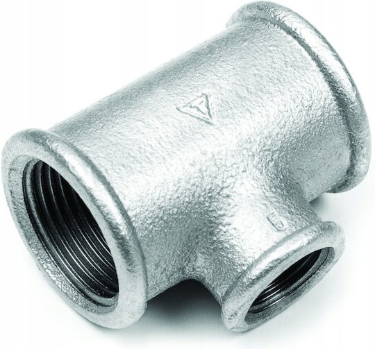 Galvanized Reducing Tee 2x1/2x2 Inches