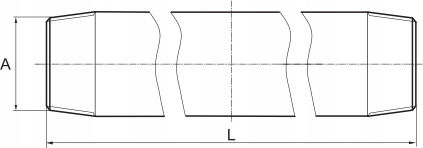 Double-threaded Pipe 3/4 250 Mm Galvanized