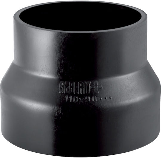 Contracție Reducere Pehd 110x40 Simetrică Scurtă Culoare Neagră Hdpe Canalizare