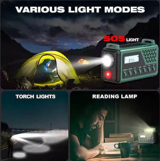 Sayin Portable Radio Solar Green