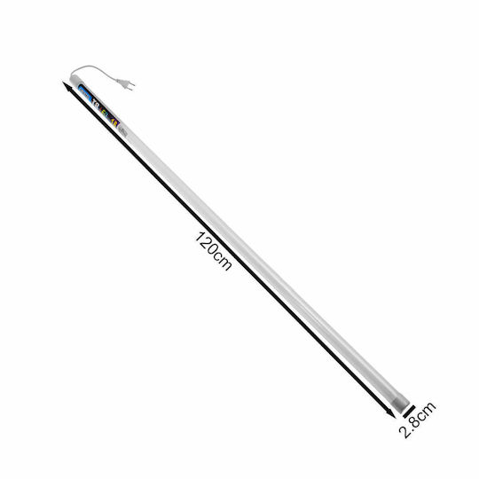 T8 LED Unterbauleuchte Kunststoff Leiste 120cm 18W 220V 1620lm 6500K Kühles Weiß Ip65 Rz-145 Rixme