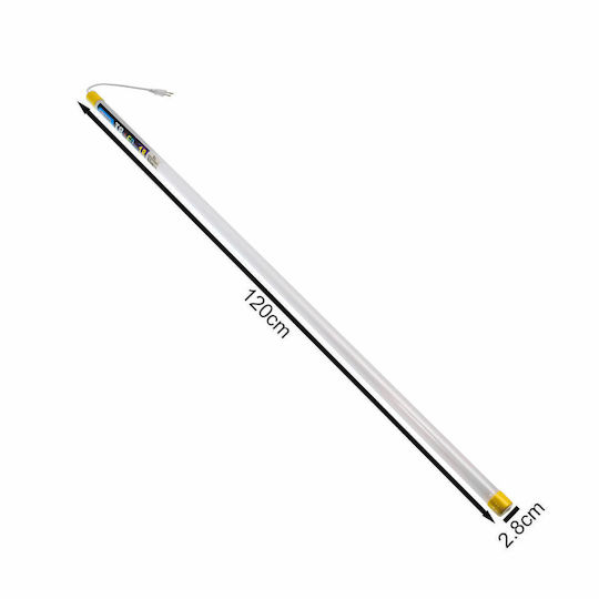 T8 LED Unterbauleuchte Kunststoff 120cm 18W 220V 1620lm Gelb Ip65 Rz-149 Rixme