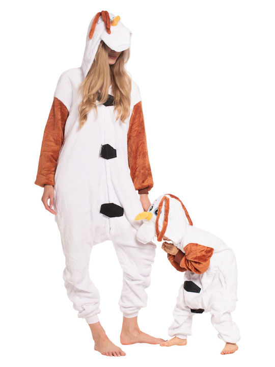 Winter Women's Onesie Pajama White