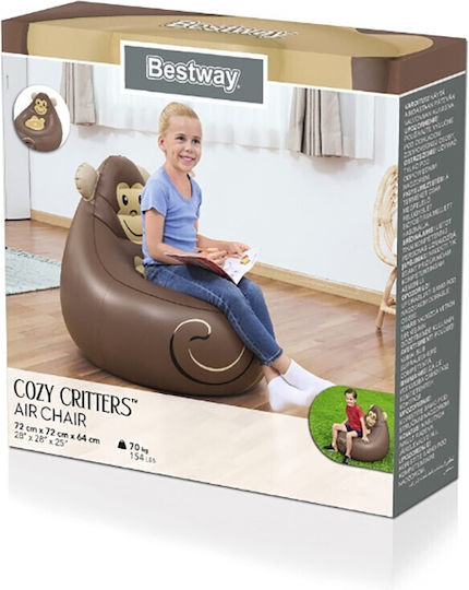Sessel Cozy Critters Brauner Affe 72x72x64cm 1Stück