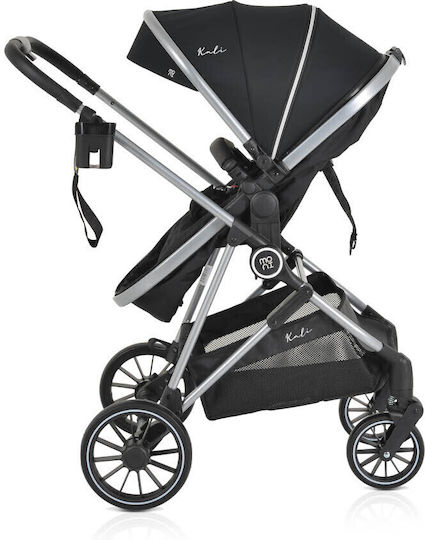 Moni Kali Verstellbar 2 in 1 Baby Kinderwagen Geeignet für Neugeborene Schwarz