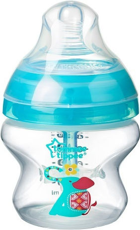 Tommee Tippee Πλαστικό Μπιμπερό Advanced Anti-colic Κατά των Κολικών με Θηλή Σιλικόνης για 0 μηνών Γαλάζιο 150ml
