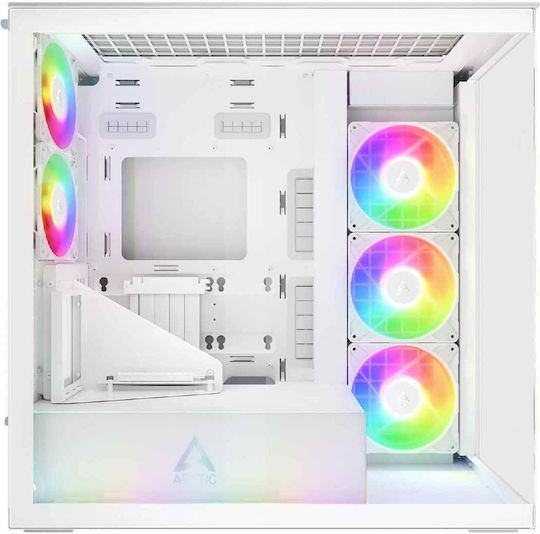 Arctic Xtender VG Gaming Midi Tower Κουτί Υπολογιστή με ARGB Φωτισμό Λευκό