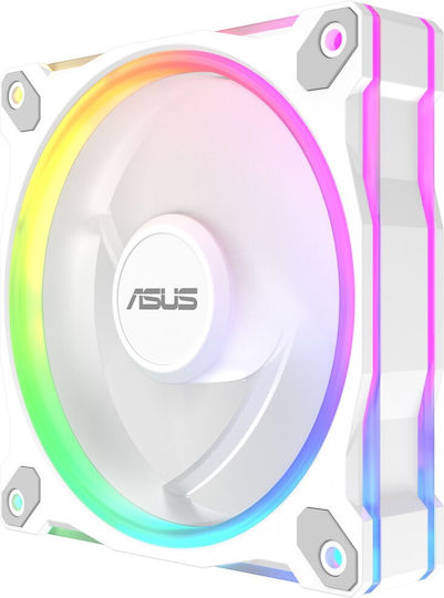 Asus Prime MR120 Case Fan 1600rpm 58cfm with ARGB Lighting and 4-Pin PWM Connection White