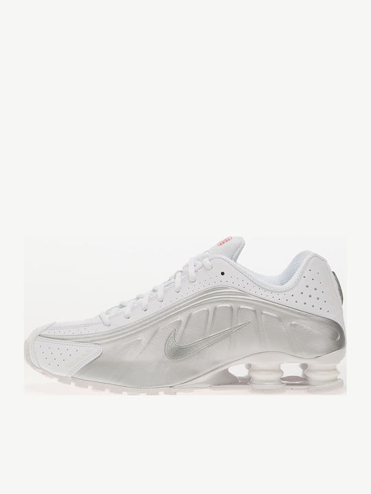 Shox R4 Ανδρικά Sneakers White / Metallic Silver-white