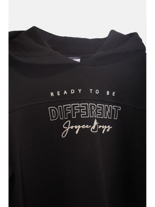 Детски Суичър с Качулка Черен Different