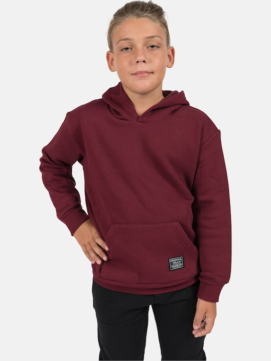 Hanorac Copii cu Glugă Burgundy
